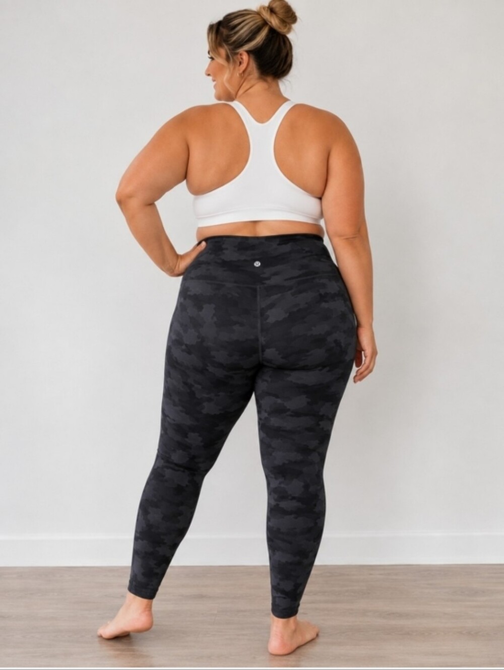 Lululemon Plus Size Wunder Train High-Rise Tights - Black Camo